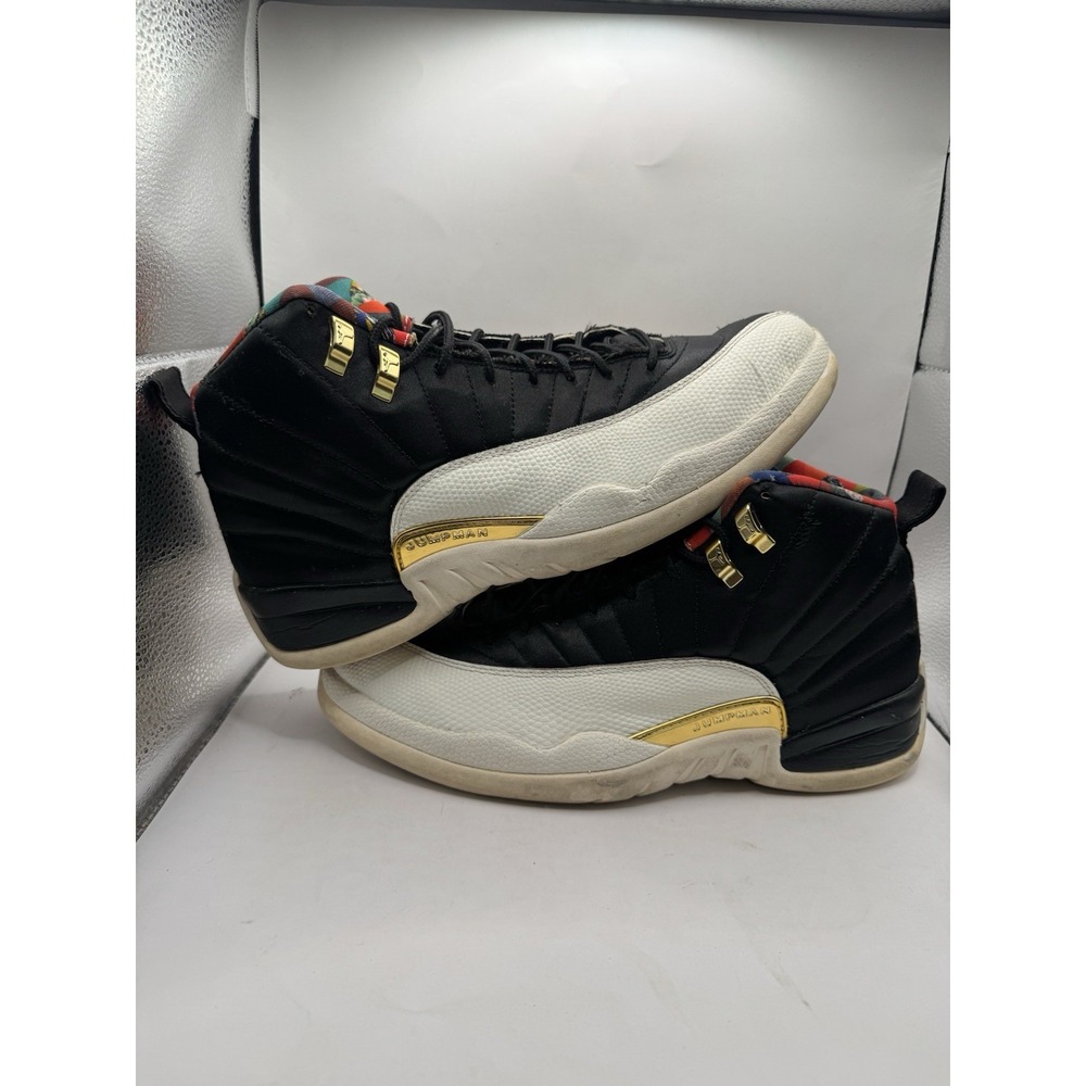 Air Jordan 12 Retro 2019 Chinese New Year CI2977-006 Mens Size 11 Black Gold